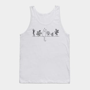 Cat and Plants Tank Top